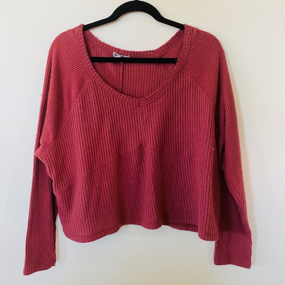 Crop V-Neck Sweater